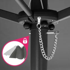 Tectake Sonnenschirm Silia 460x270cm Mit 3 Winddächern - Grau -Deutschland Garten Zier Verkaufs-Shop ff5e958ded7482e0b00475e4dfd512ac