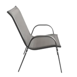 Wohaga 6er Set Stapelstuhl 'New York' Mit Textilenbespannung Anthrazit/Anthrazit -Deutschland Garten Zier Verkaufs-Shop fff31e7dce51fe6b5191ee7da94090b0